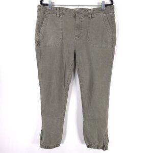 PAIGE‎ MAYSLIE Cropped Jogger Pants Elastic & Zip Hem Size 33